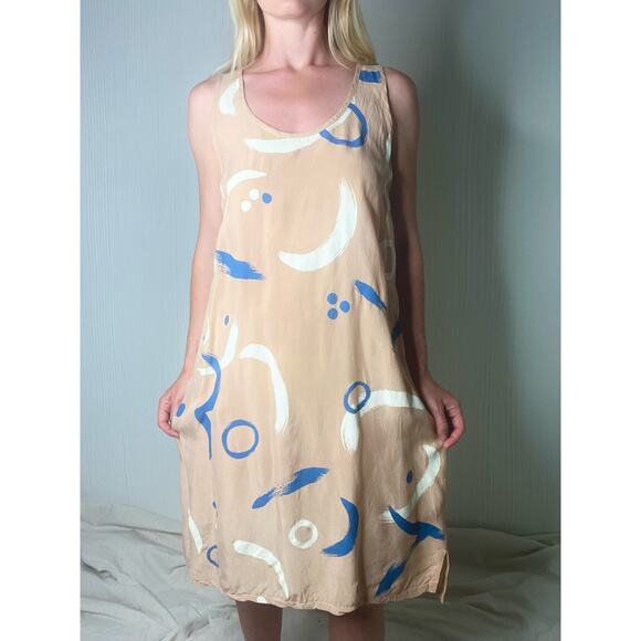 MAKE IT GOOD Portland Abstract Pattern Sleeveless Tunic Dress US MEDIUM - Picture 4 of 14